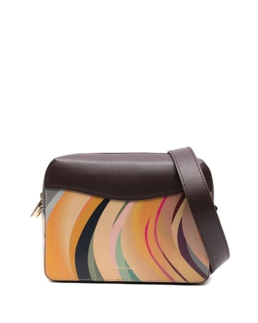 Paul Smith Dusky Leren Crossbodytas Met Gedraaid Patroon in het Black