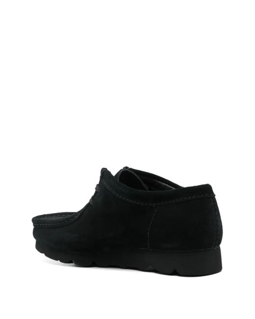 Clarks Black Suede Derby Shoes for men