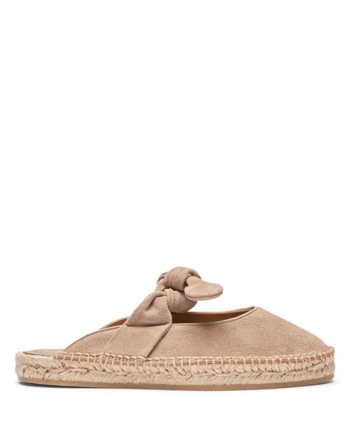 Scarosso Natural Pina Knot-detail Suede Espadrilles