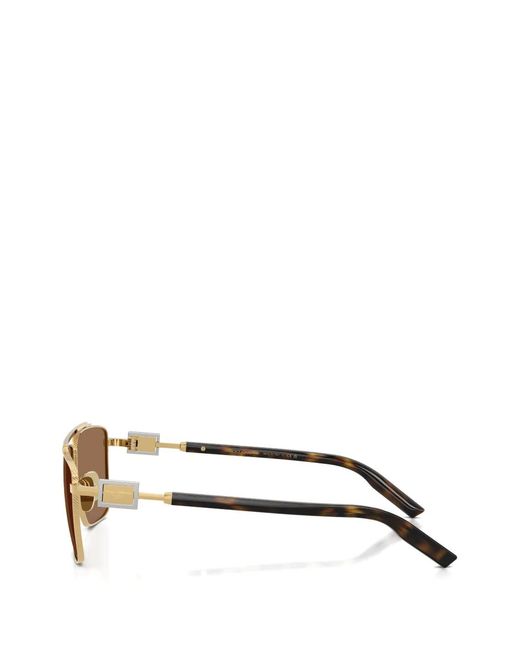 Dolce & Gabbana Metallic Pilot-Frame Sunglasses for men