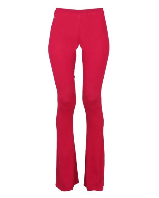DSquared² Red Ribbed Trousers