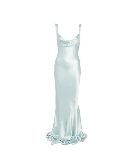 retroféte Blue Vinicia Gown Dress