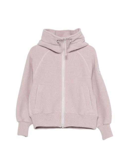 Canada Goose Pink Logo-Patch Zip-Up Jacket