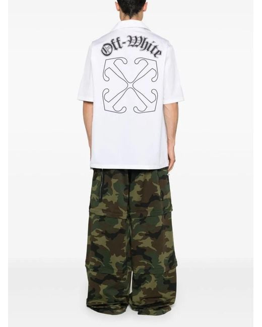 Off-White c/o Virgil Abloh White Short-Sleeved Gothic Arrow Shirt for men