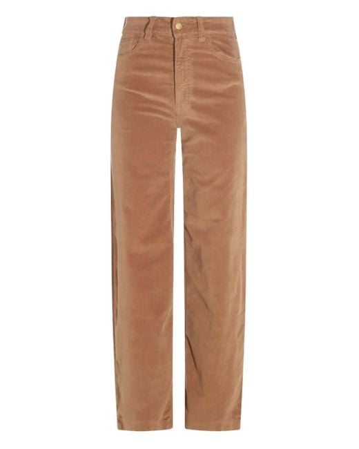Lois Ribfluwelen Jeans Met Logopatch in het Brown