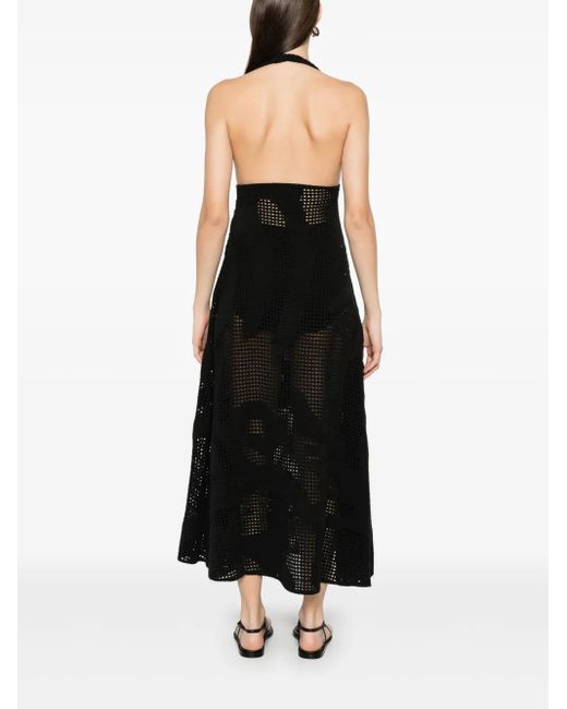 Nanushka Black Fotini Midi Dress