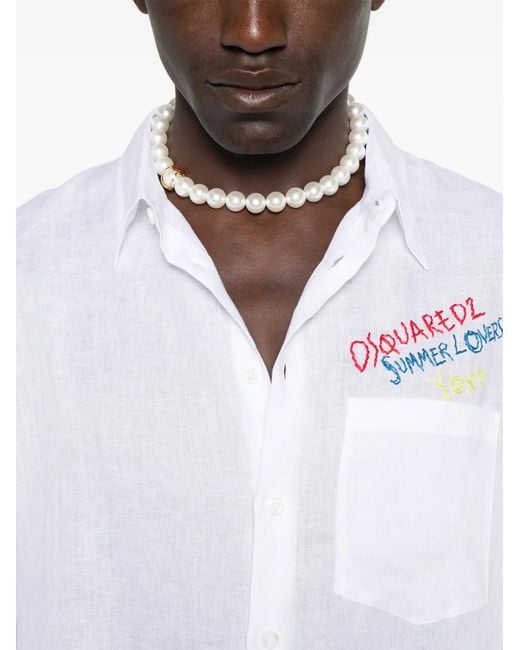 DSquared² White Oversized Shirt for men