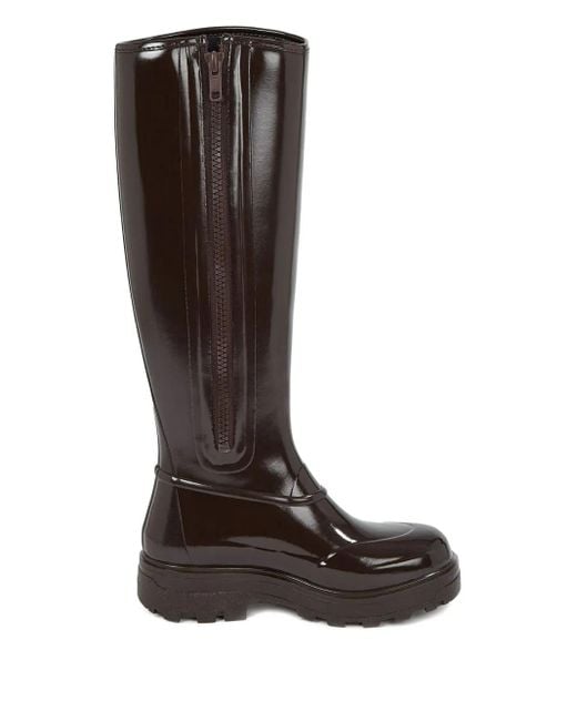 Kassl Brown Zip-Up Boots