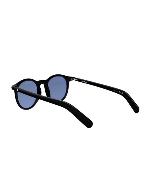 Montblanc Blue Round-Frame Sunglasses for men
