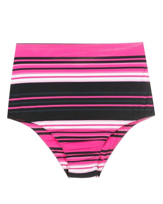 Clube Bossa Pink Ceanna Stripe-print Bikini Bottoms