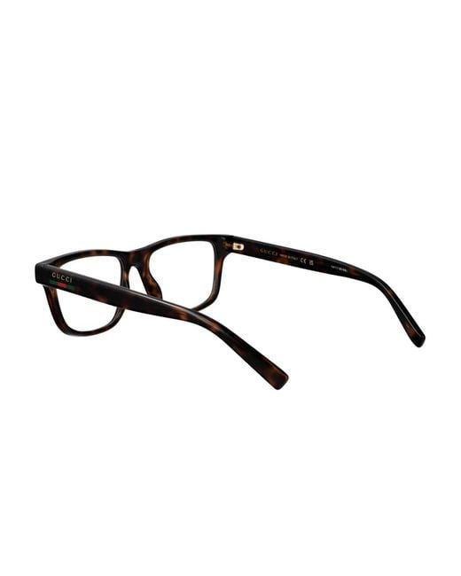 Gucci Brown Rectangle-Frame Glasses for men