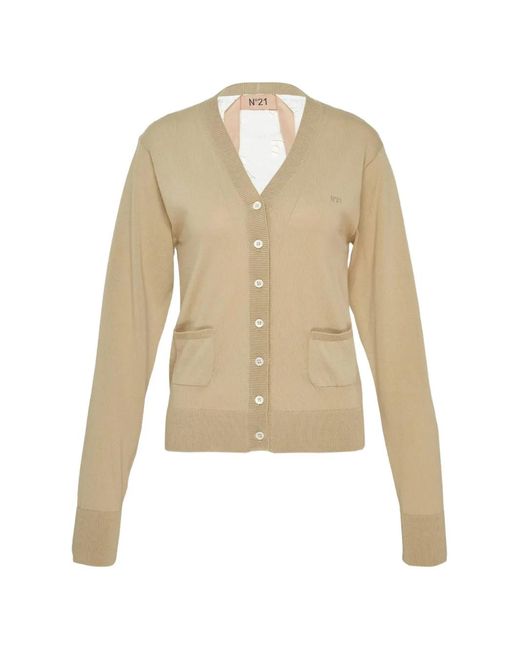 N°21 Natural V-Neck Cardigan