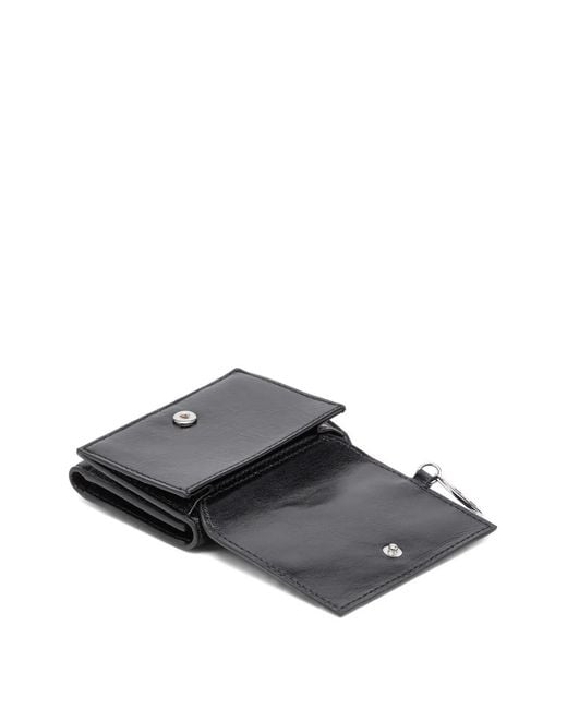 DIESEL Black Oval D Embossed Wallet