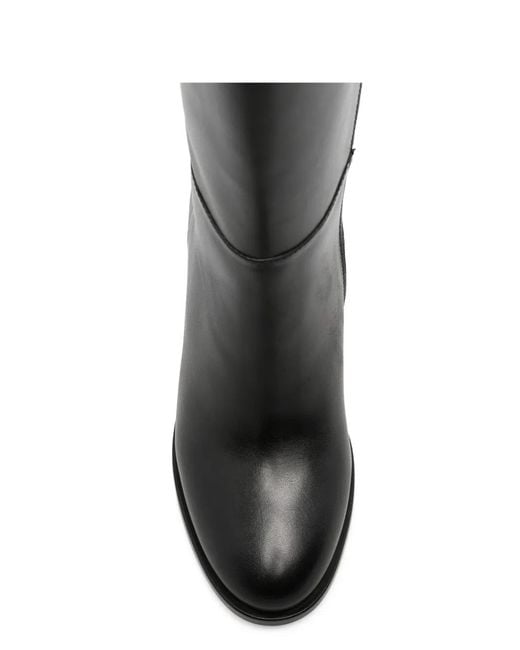 ADRIANNA FERETTI Black Side-Zip Block-Heel Boots