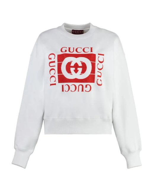 Gucci フロックロゴ スウェットシャツ White