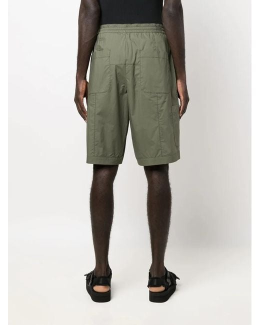 Ambush Green Cotton Bermuda Shorts for men