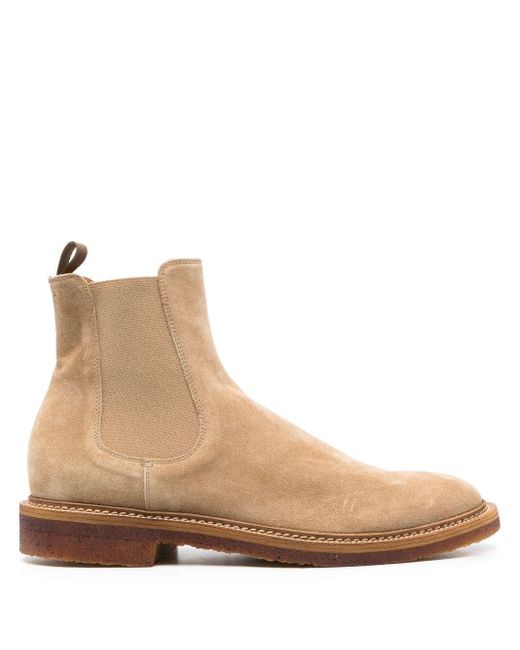Officine Creative Natural Hopkins Suede Ankle Boots for men