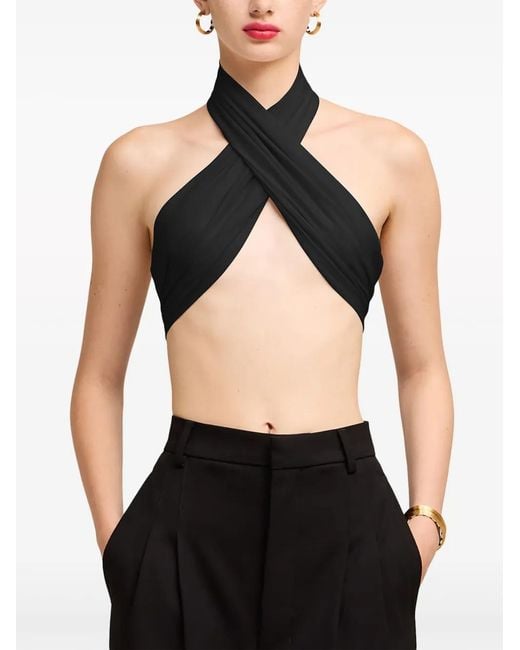 AMI Black Top Bra