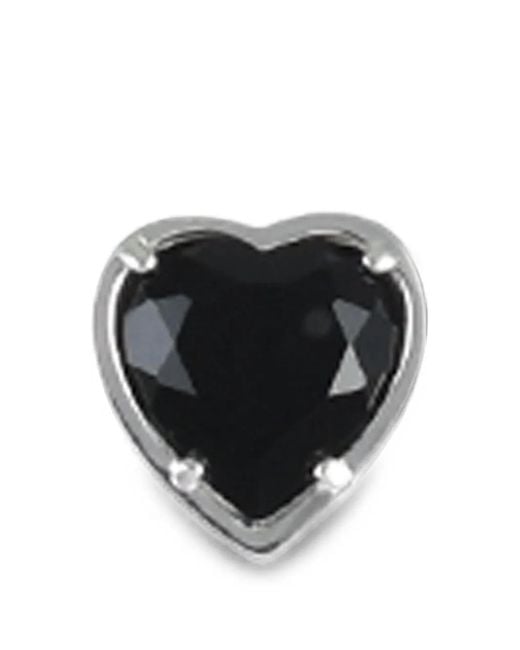 JUN/NAKAYAMA Black Love Heart-Shape Single Earring