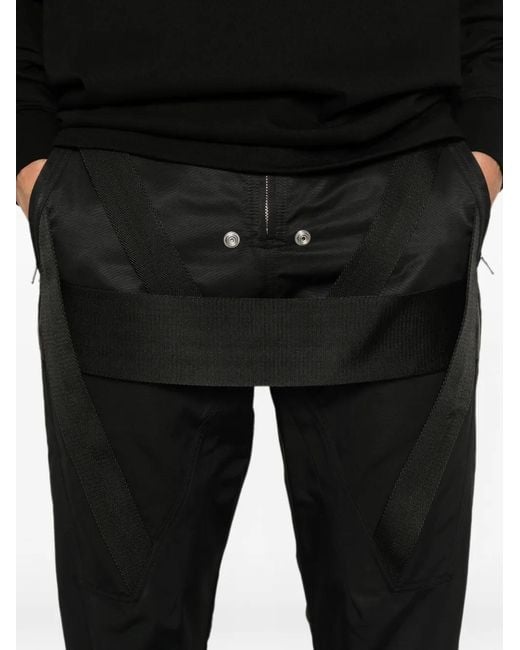 Rick Owens Black Pantalon Megastrapped Motopants À Détails De Zips for men