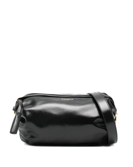 Coccinelle Black Buckle Leather Satchel