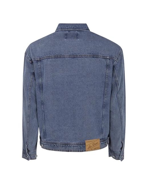 Les Deux Blue Buttoned Flap-Pocket Jacket for men