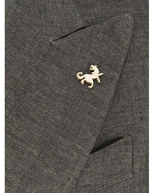 Tombolini Gray Zero Gravity Double-Breasted Suit for men