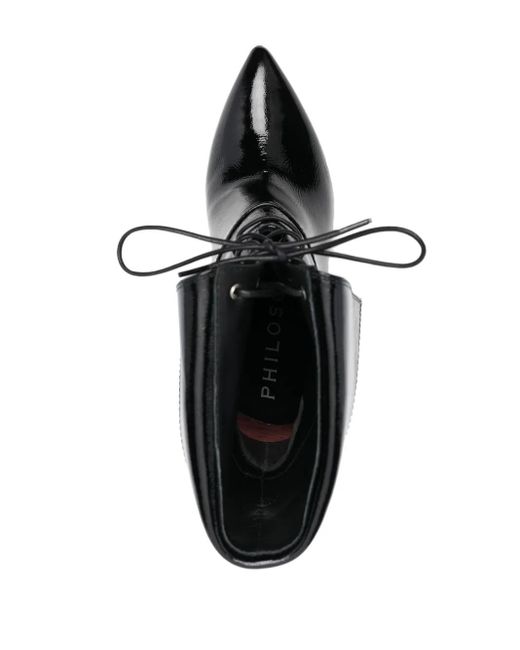 Philosophy Di Lorenzo Serafini Black Pointed-Toe 110Mm Lace Boots