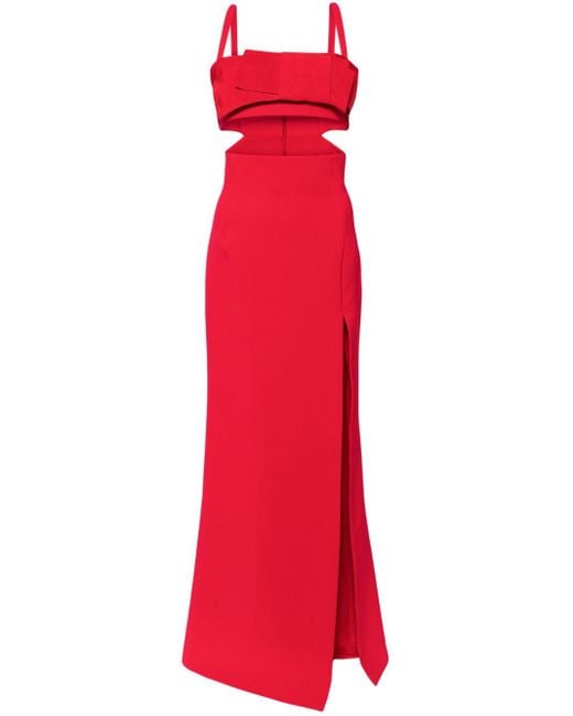 open lace back dress Crepe Midi Dress main image 1