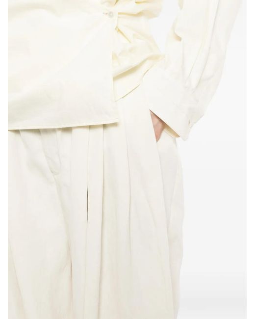Uma Wang White Priya Trousers