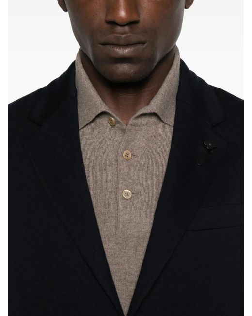 Blazer con bolsillo de parche Lardini de hombre de color Black