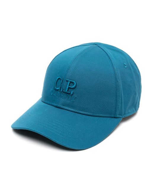 Gorra con logo bordado C P Company de hombre de color Blue