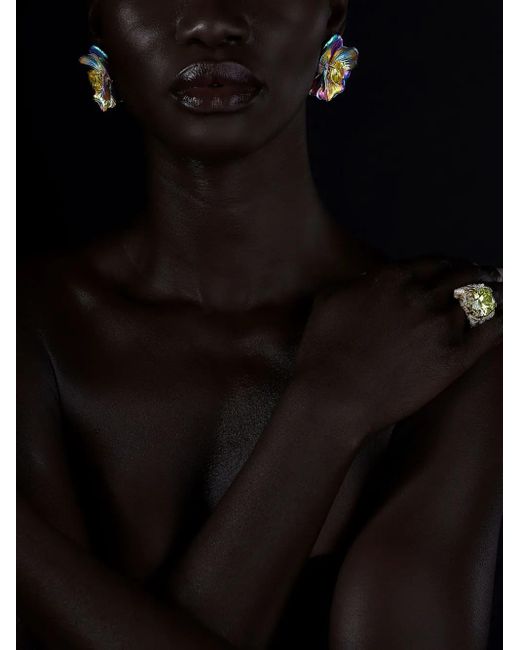 Anabela Chan Blue 18Kt Vermeil Bloom Quartz Earrings