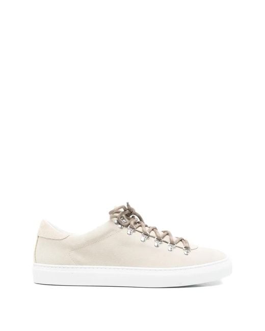 Diemme White Marostica Eyelet Lace-Up Sneakers for men