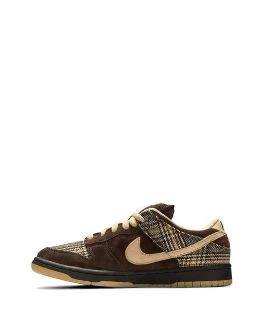 Nike Brown Swoosh Lace-Up Sneakers