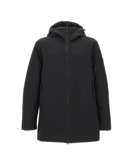 Peuterey Black Metide Srtr Drawstring-Hood Coat for men