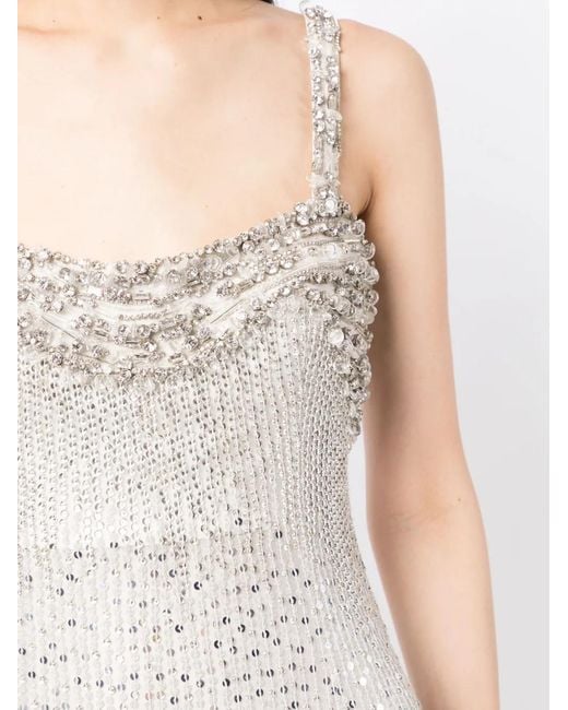 Jenny Packham White Calypso Crystal-Embellished Gown