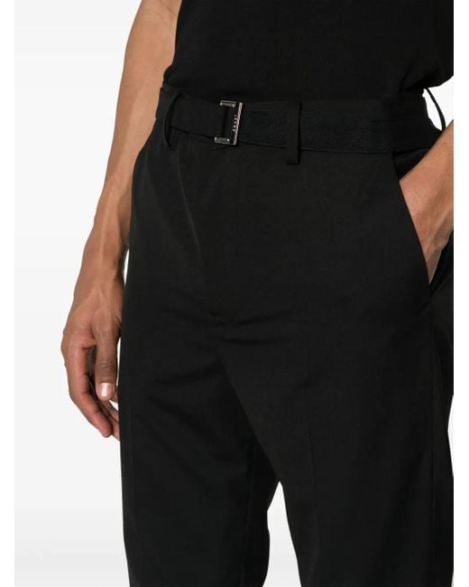 Sacai Black Melton Tailored Trousers for men