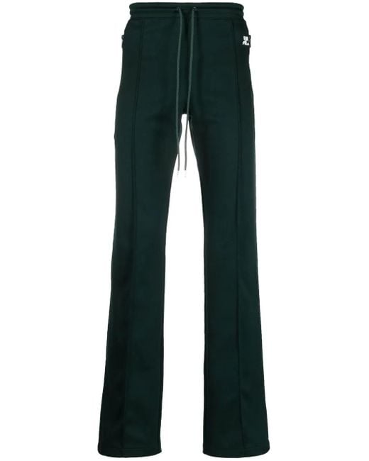 Courreges Blue Logo-Patch Track Pants for men