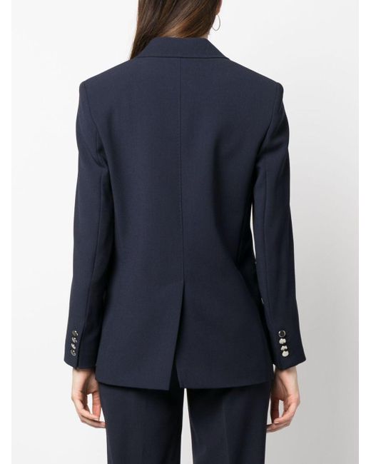 Max Mara Blue Double-breasted Suit Blazer