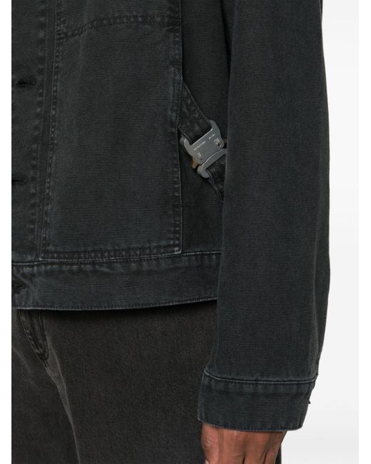 Giacca-camicia con fibbia di 1017 ALYX 9SM in Black da Uomo