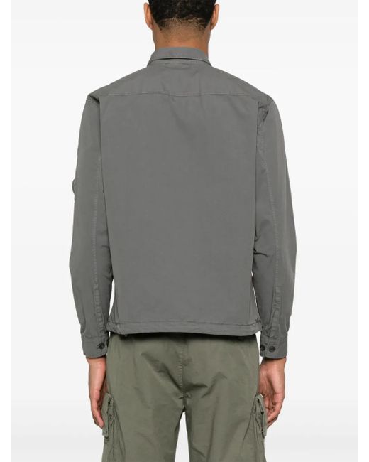 C P Company Hemdjacke Mit Lens-Detail in Gray für Herren