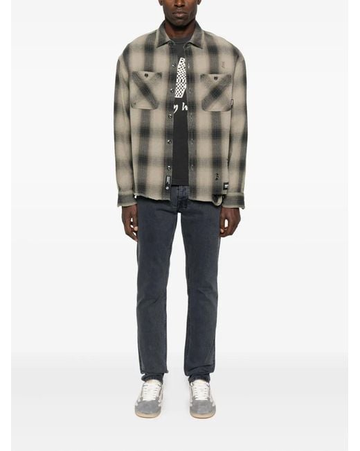 Ksubi Gray Button-Fly Straight Jeans for men