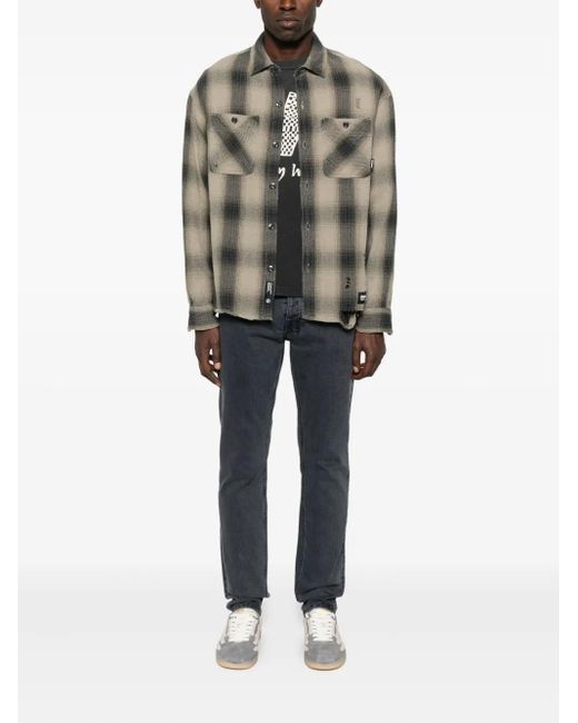 Ksubi Gray Button-Fly Straight Jeans for men