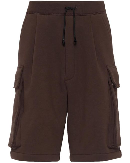 DSquared² Brown Cotton Track Shorts for men