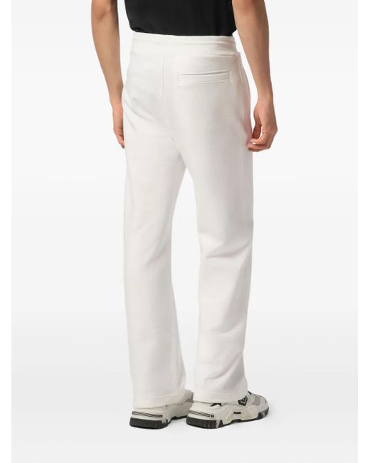 Philipp Plein White Cotton Track Pants for men