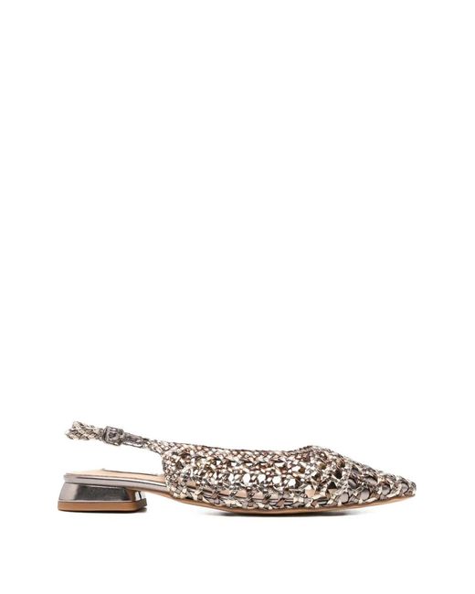 Keys White Slingback-Strap Sandals