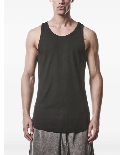 Thom Krom Geribbelde Tanktop in het Black voor heren