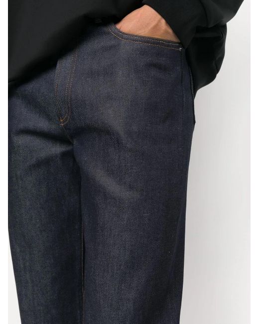 A.P.C. Blue Martin Mid-Rise Straight-Leg Jeans for men