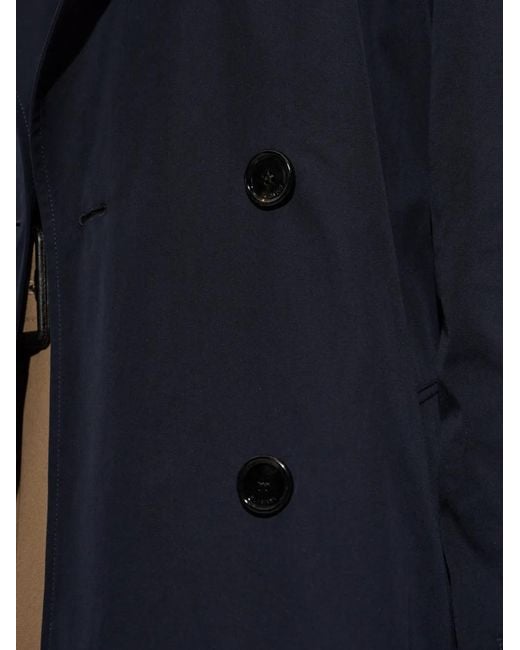 Burberry Blue Waterloo Double-Breasted Trench Coat